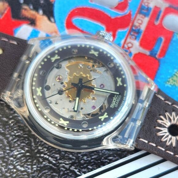 Swatch watch CHARDON SAP101 1995 Automatic Swiss Made 23 Jewels New Old Stock - Picture 5 of 10